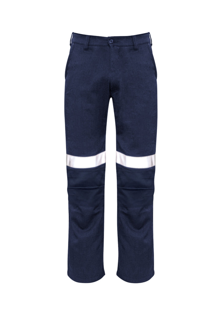 ZP523 - Syzmik - Mens Orange Flame Traditional Style Taped Work Pant | Navy