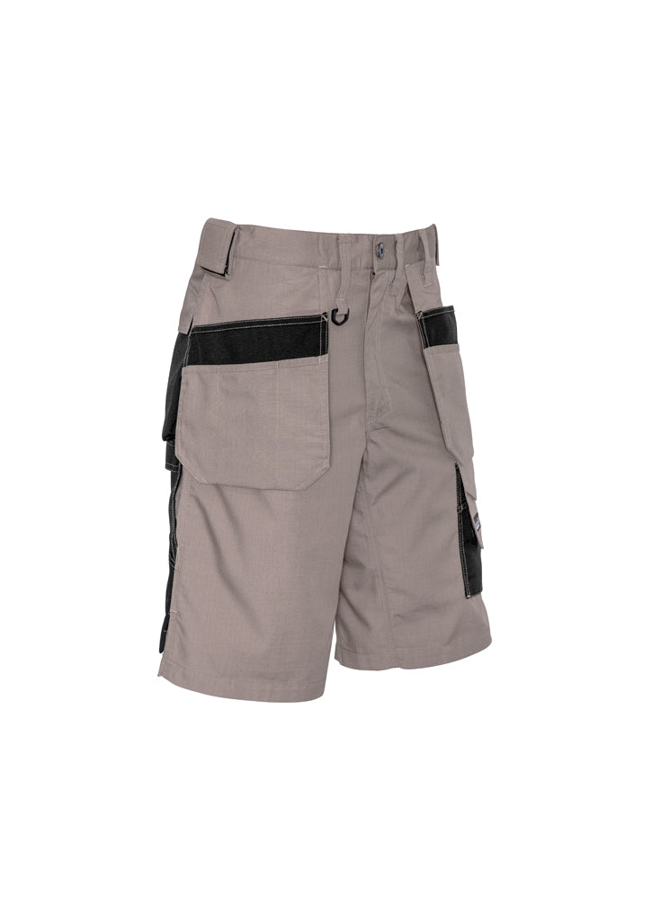 ZS510 - Syzmik - Mens Ultralite Multi-pocket Short | Khaki/Black
