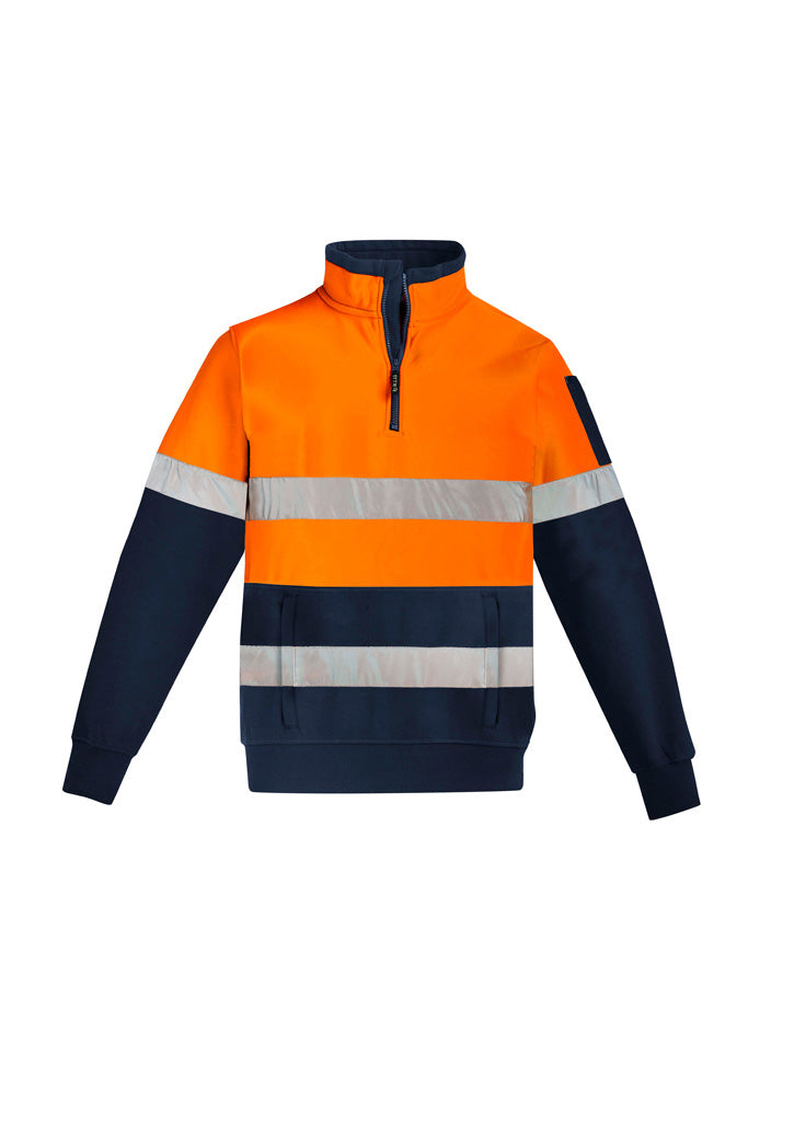 ZT567 - Syzmik - Mens Hi Vis 1/4 Zip Pullover - Hoop Taped | Orange/Navy