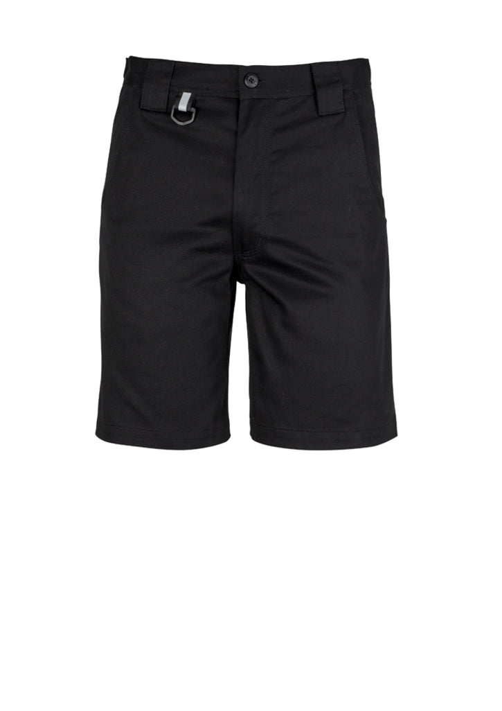 ZW011 - Syzmik - Mens Plain Utility Short | Black