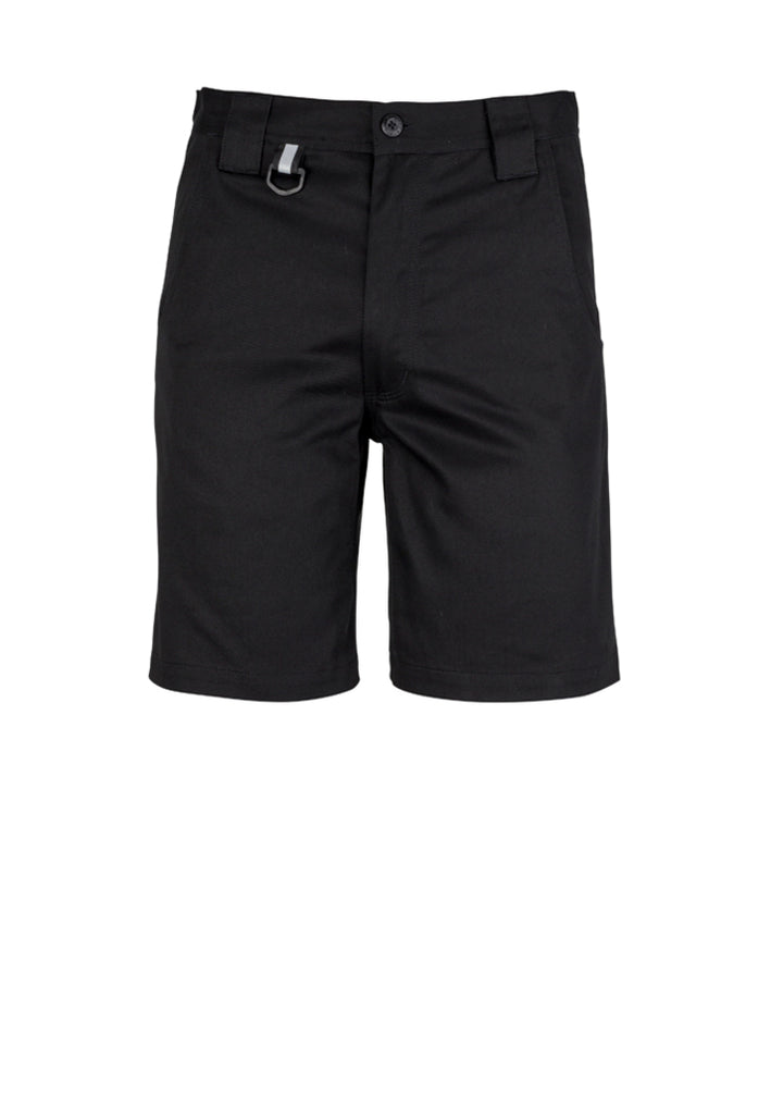 ZW011 - Syzmik - Mens Plain Utility Short | Black