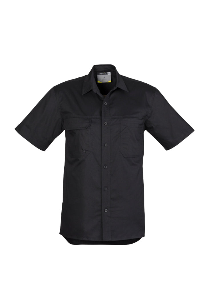ZW120 - Syzmik - Light Weight Tradie Shirt - Short Sleeve | Black