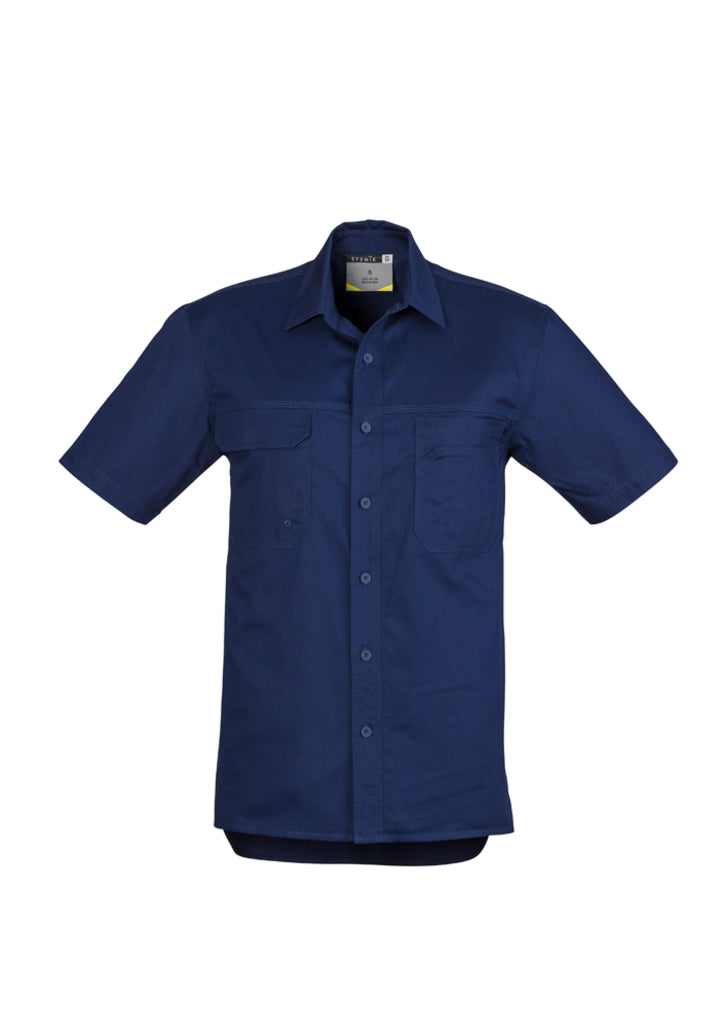 ZW120 - Syzmik - Light Weight Tradie Shirt - Short Sleeve | Blue