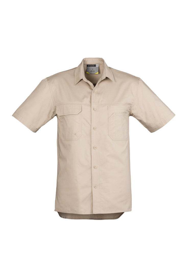 ZW120 - Syzmik - Light Weight Tradie Shirt - Short Sleeve | Sand