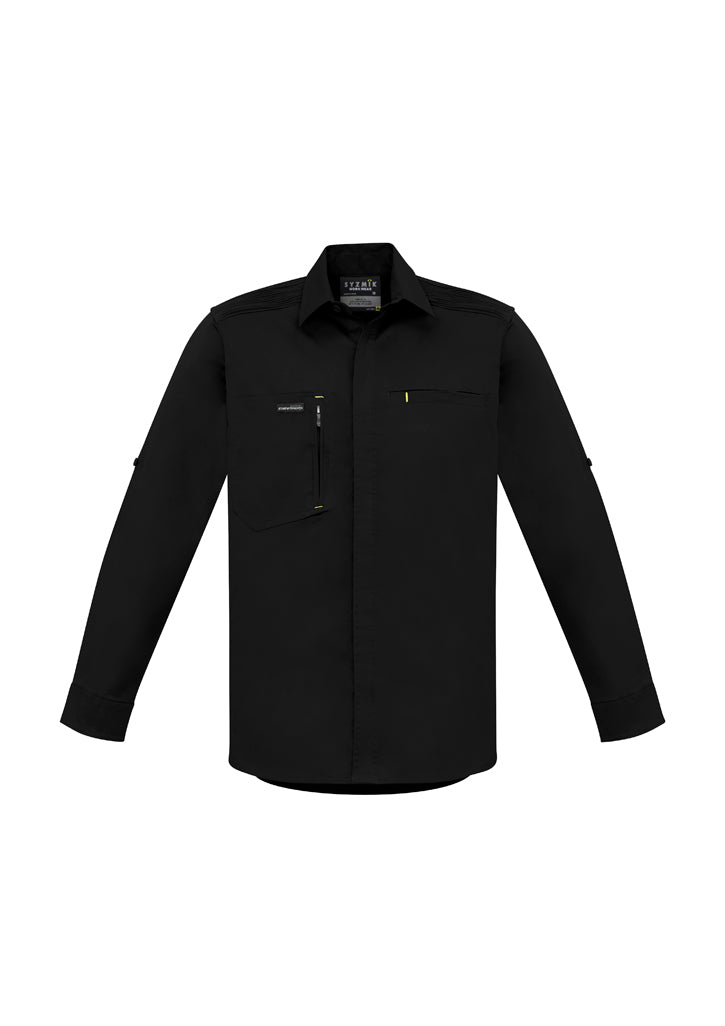 ZW350 - Syzmik - Mens Streetworx L/S Stretch Shirt | Black