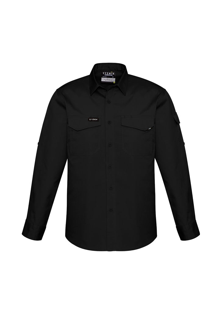 ZW400 - Syzmik - Mens Rugged Cooling Mens L/S Shirt | Black