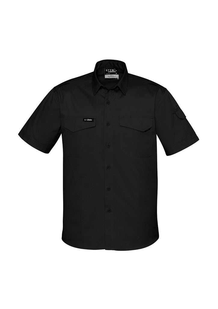 ZW405 - Syzmik - Mens Rugged Cooling S/S Shirt | Black