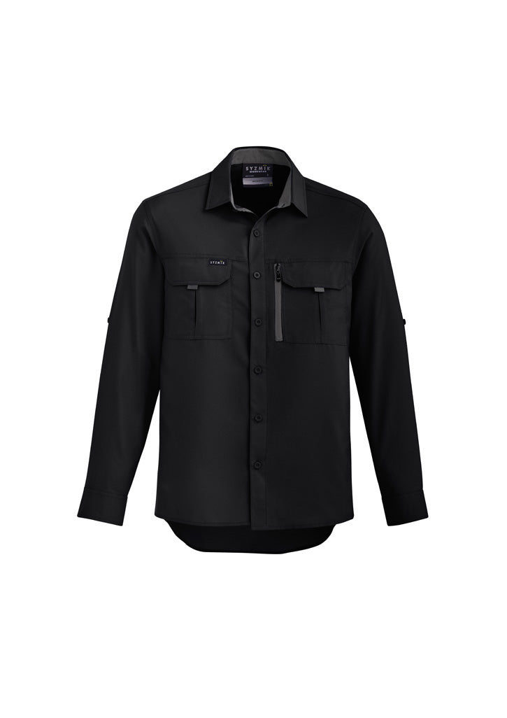 ZW460 - Syzmik - Mens Outdoor L/S Shirt | Black