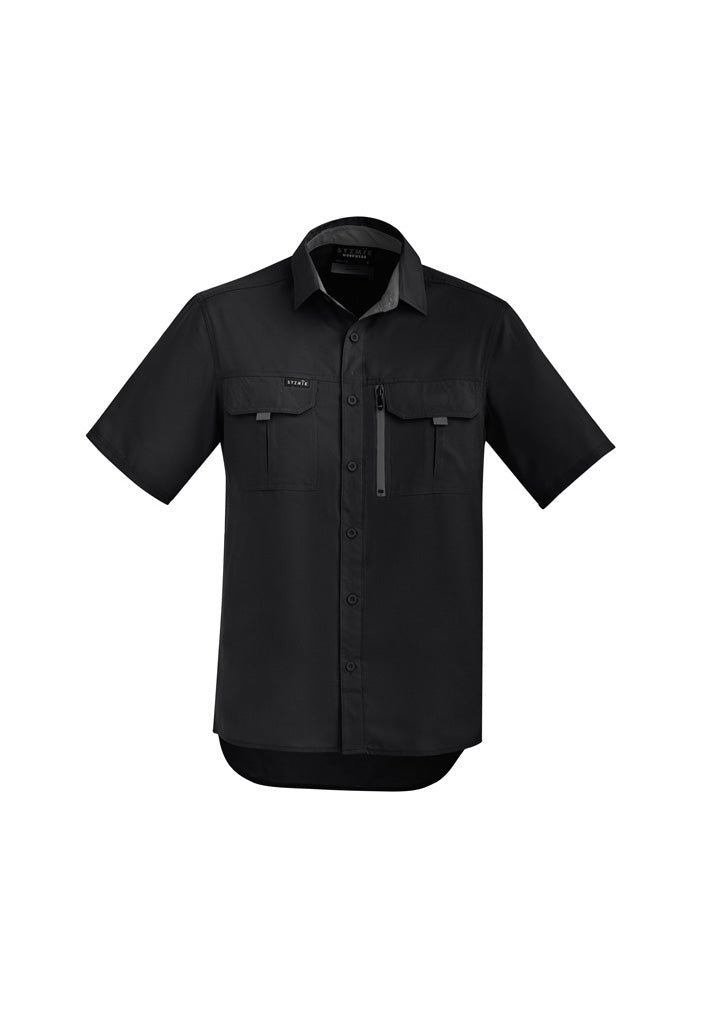 ZW465 - Syzmik - Mens Outdoor S/S Shirt | Black