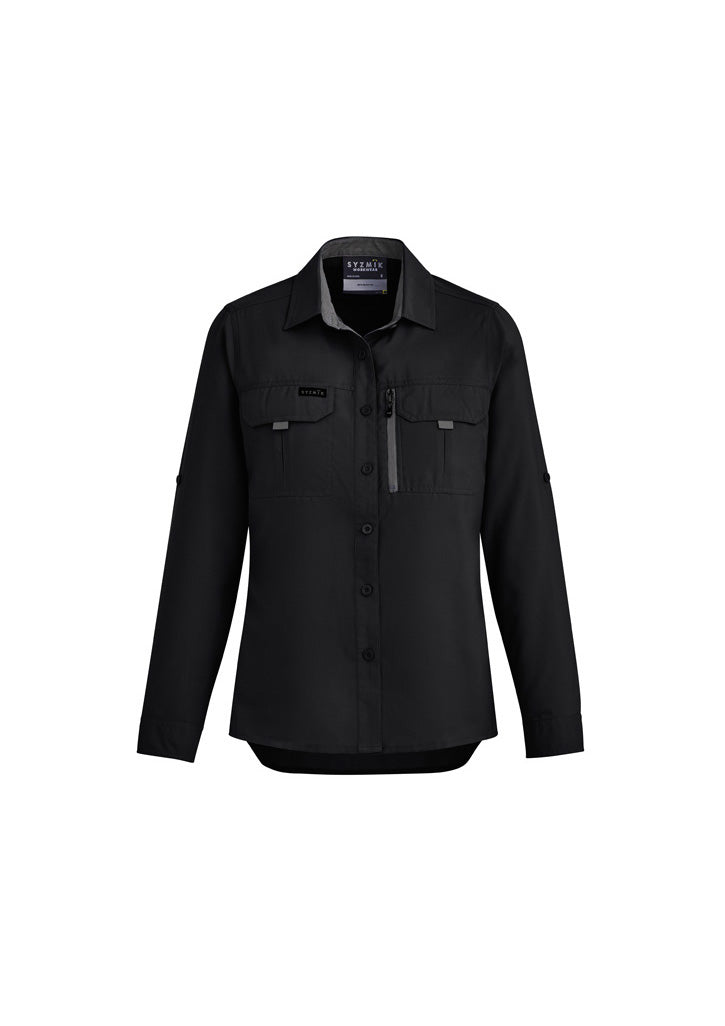 ZW760 - Syzmik - Womens Outdoor L/S Shirt | Black