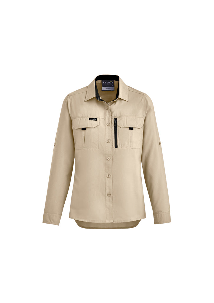 ZW760 - Syzmik - Womens Outdoor L/S Shirt | Sand