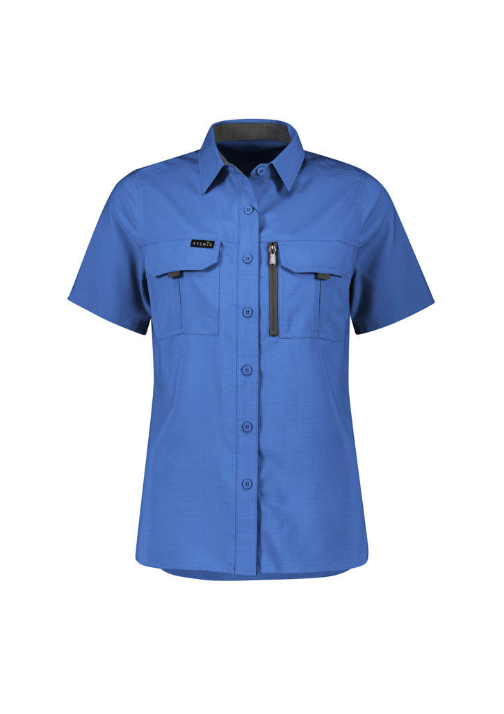 ZW765 - Syzmik - Womens Outdoor Short Sleeve Shirt | Blue