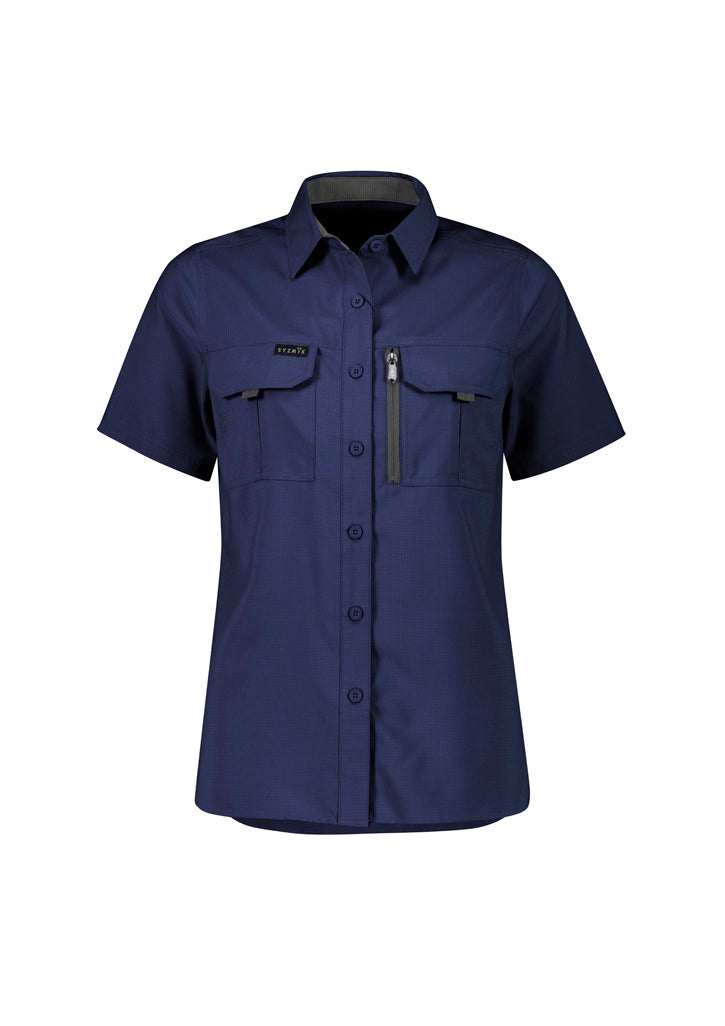 ZW765 - Syzmik - Womens Outdoor Short Sleeve Shirt | Navy