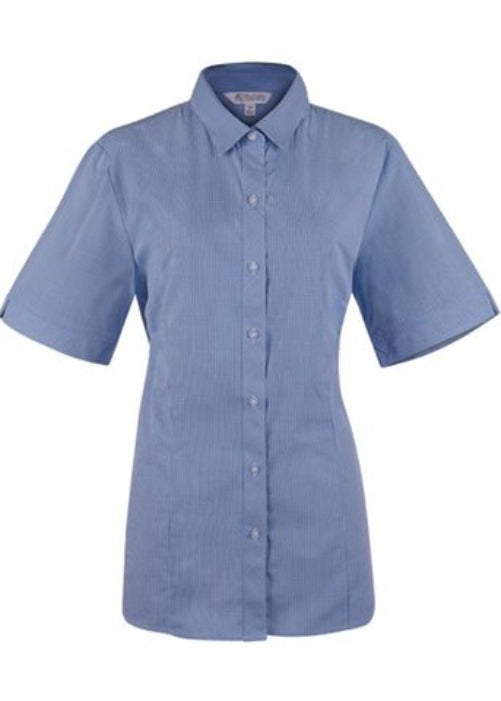 2901S - Aussie Pacific Ladies Toorak Check Short Sleeve Shirt