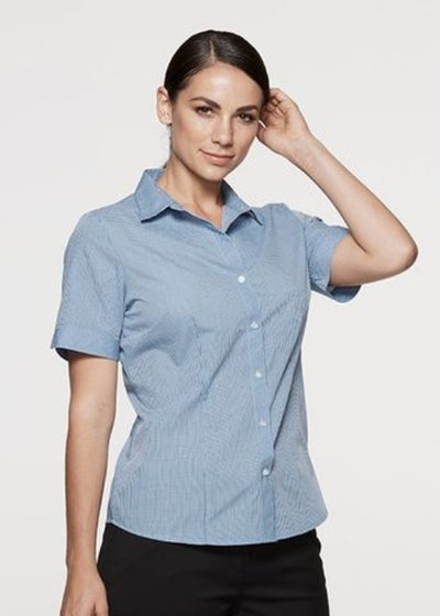 2901S - Aussie Pacific Ladies Toorak Check Short Sleeve Shirt