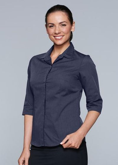 2902T - Aussie Pacific Ladies Grange Check 3/4 Sleeve Shirt
