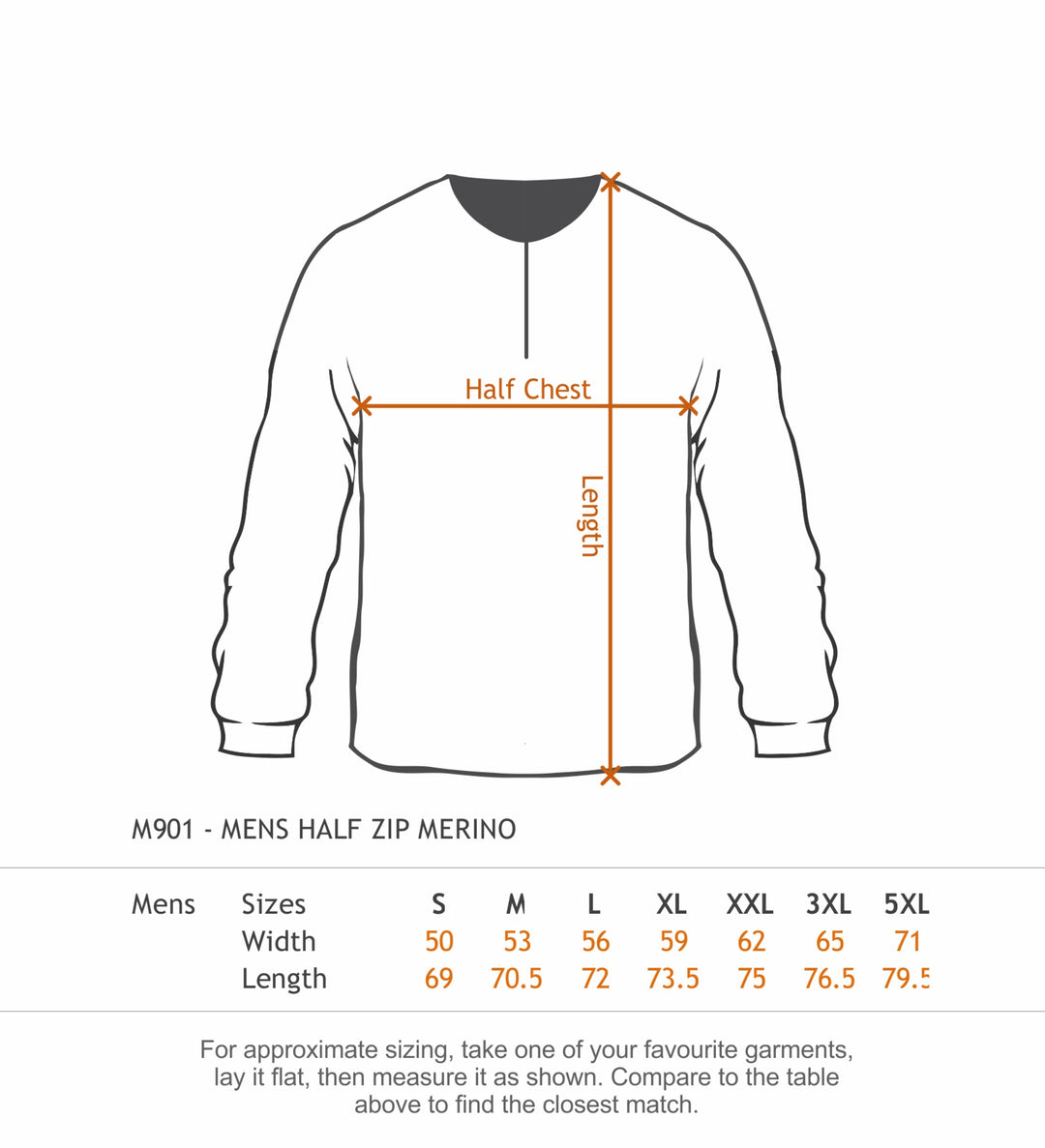 M901 - Cloke - Alpine 100% Merino Jumper 1/2 zip - Men's - 280gsm