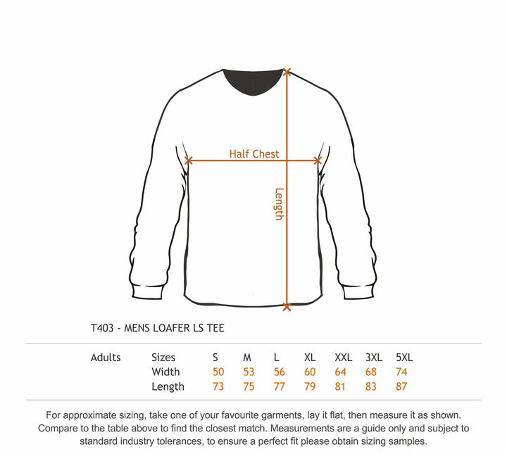 T403 - Cloke - Loafer Tee - Long Sleeve - 220gsm Cotton - Painters Colours