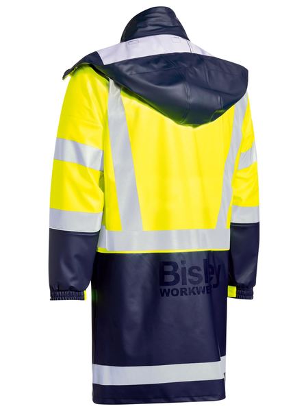 BJ6935HT - Bisley - Taped Hi-Vis Stretch PU Rain Coat