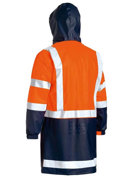 BJ6935HT - Bisley - Taped Hi-Vis Stretch PU Rain Coat