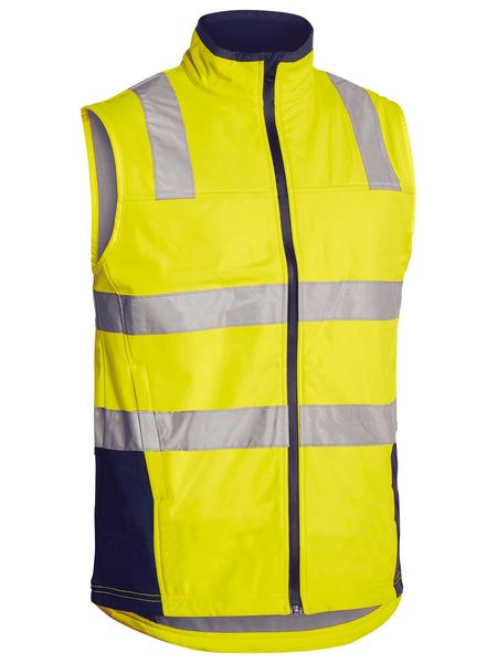 BV0348T - Bisley - Taped Hi-Viz Softshell Vest yellow/Navy