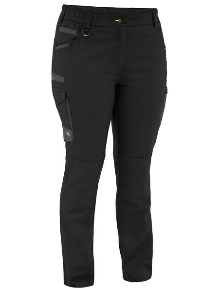 BPCL6338 - Women's Flx & Move Stretch Canvas Elastic Waist Cargo Pants - Black
