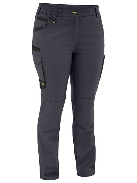 BPCL6338 - Women's Flx & Move Stretch Canvas Elastic Waist Cargo Pants - Charcoal