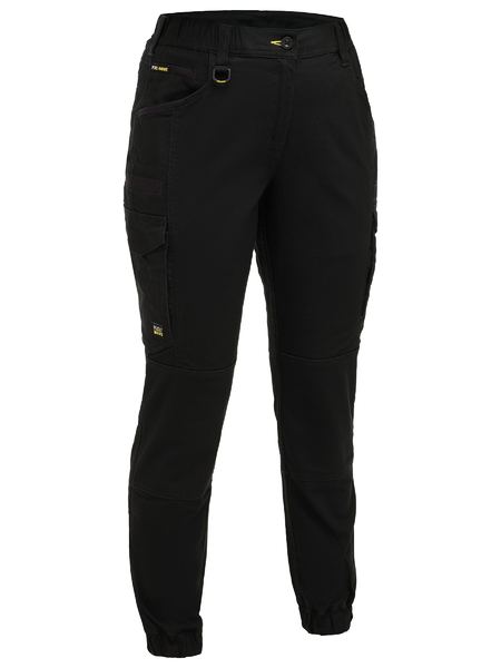 BPCL6237 - Bisley - Women's Flx & Move Elastic Waist Cargo Cuffed Pants Black