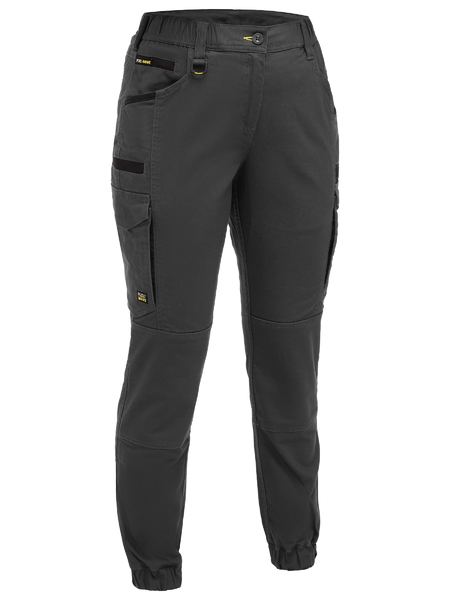 BPCL6237 - Bisley - Women's Flx & Move Elastic Waist Cargo Cuffed Pants Charcoal