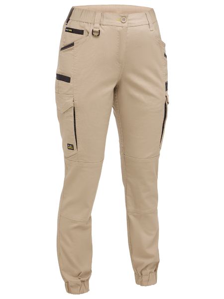 BPCL6237 - Bisley - Women's Flx & Move Elastic Waist Cargo Cuffed Pants Stone