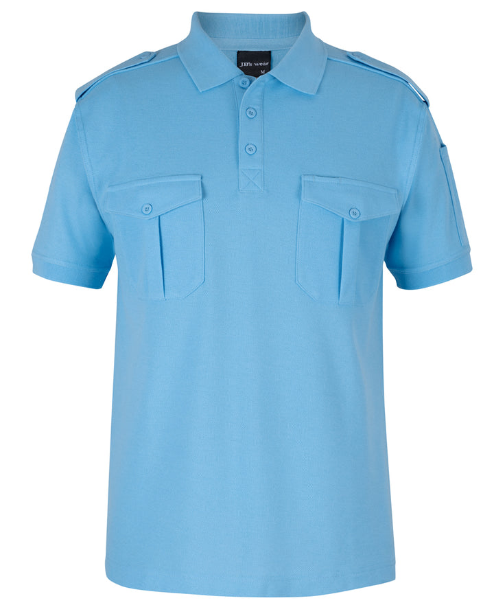 210ES - JB's Wear - S/S 250 Epaulette Polo Light Blue