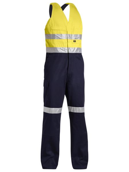 BAB0359T - Bisley - Taped Hi-Viz Action Back Overall Yellow/Navy