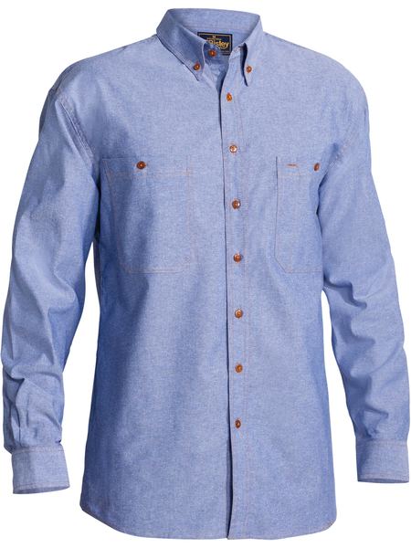 B76407 - Bisley - Chambray Shirt Blue 