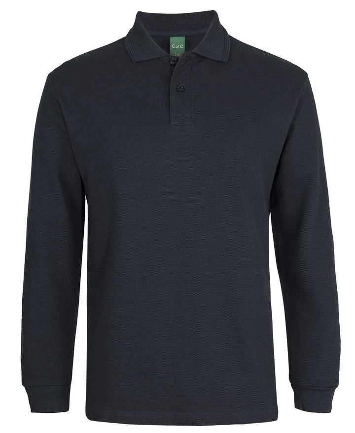 2PCL - JB's Wear - L/S 320g Popcorn Cotton Polo Navy