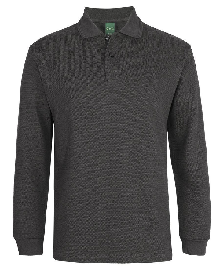 2PCL - JB's Wear - L/S 320g Popcorn Cotton Polo Gunmetal