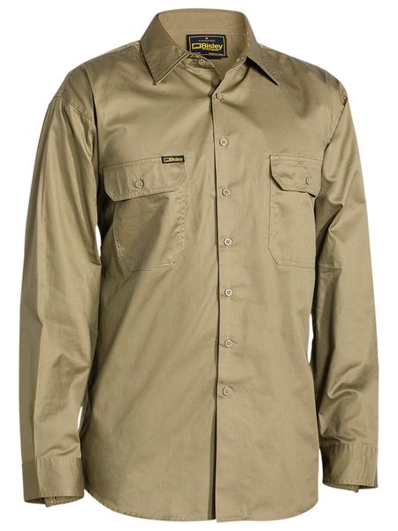 BS6893 - Bisley - Cool lightweight Drill Shirt Khaki 