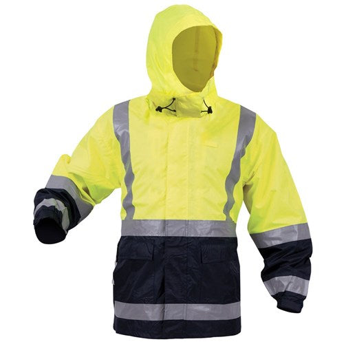 32205 - Bison - Stamina Rain Jacket Day/Night Yellow/Navy