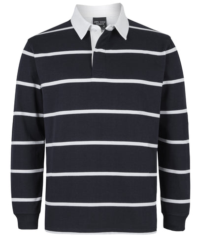 3RYD - JB's Wear - Yarn Dyed Rugby Shirt Black/White