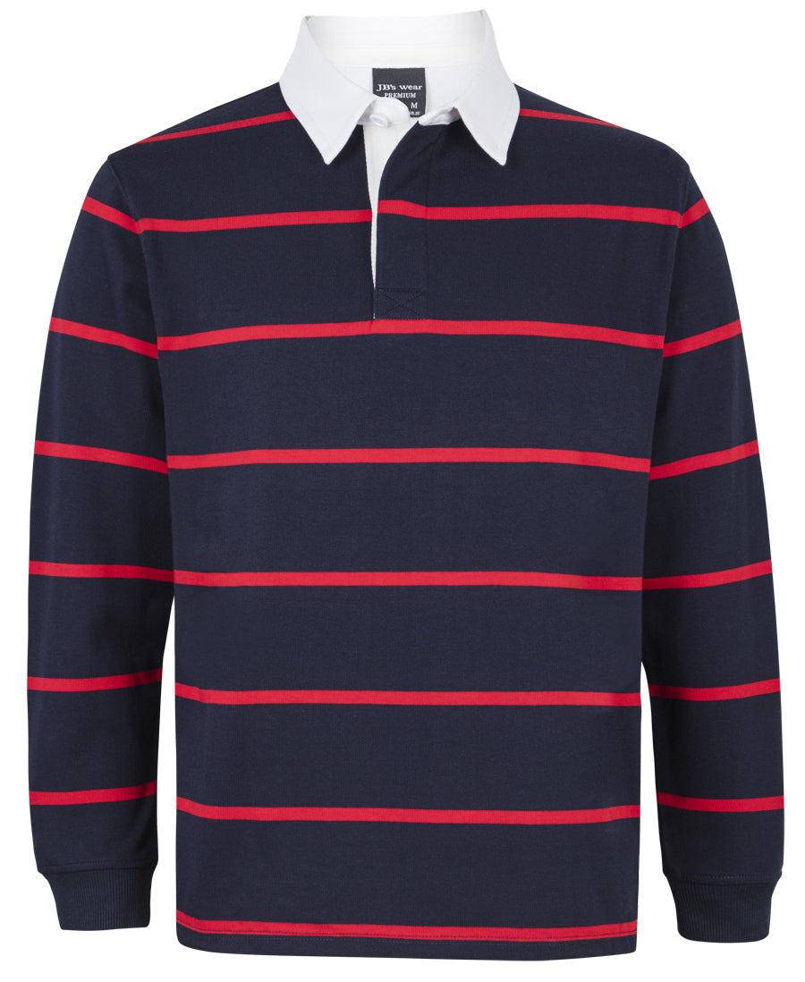 3RYD - JB's Wear - Yarn Dyed Rugby Shirt  Navy/Red