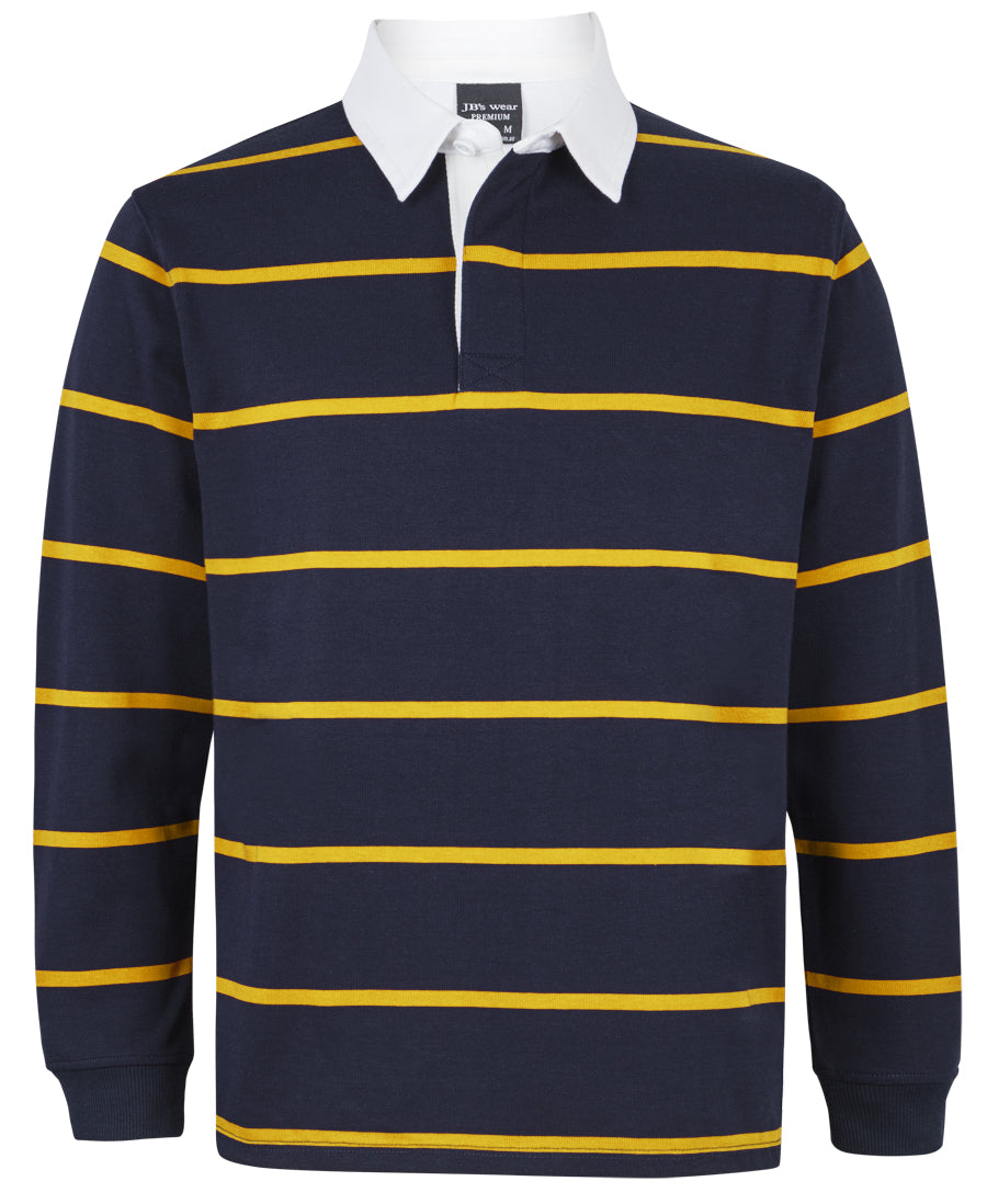 3RYD - JB's Wear - Yarn Dyed Rugby Shirt Navy/Gold