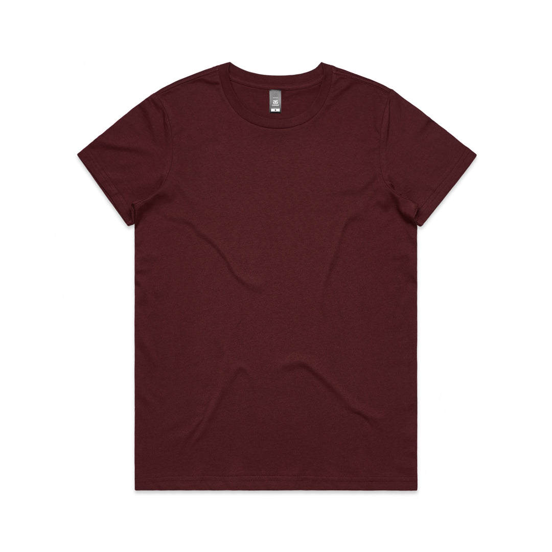 4001 - AS Colour - Womens Maple Tee Burgundy