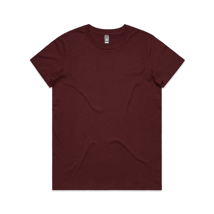 4001 - AS Colour - Womens Maple Tee Burgundy