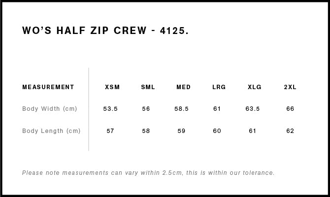 4125 - AS Colour - Women's Stencil Half Zip Crew Sweat 350gsm