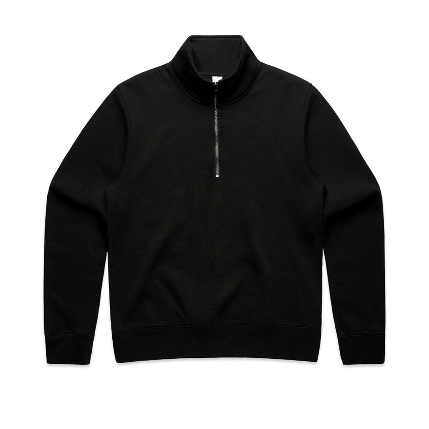 4125 - AS Colour - Women's Stencil Half Zip Crew Sweat 350gsm Black 