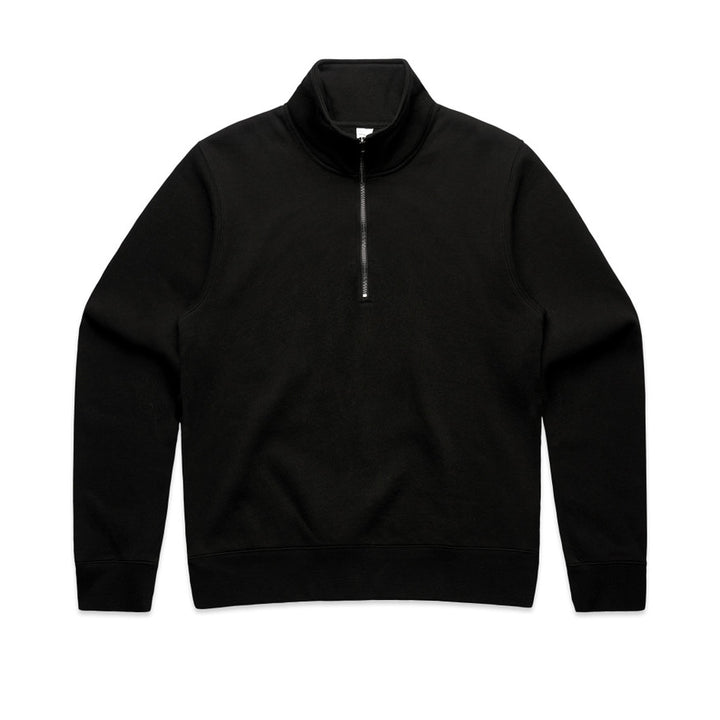 4125 - AS Colour - Women's Stencil Half Zip Crew Sweat 350gsm Black 