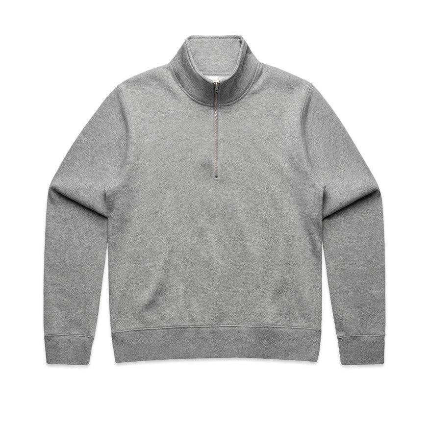 4125 - AS Colour - Women's Stencil Half Zip Crew Sweat 350gsm Grey Marle 