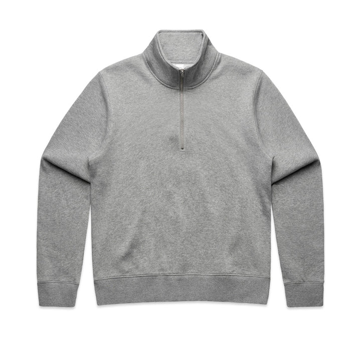 4125 - AS Colour - Women's Stencil Half Zip Crew Sweat 350gsm Grey Marle 