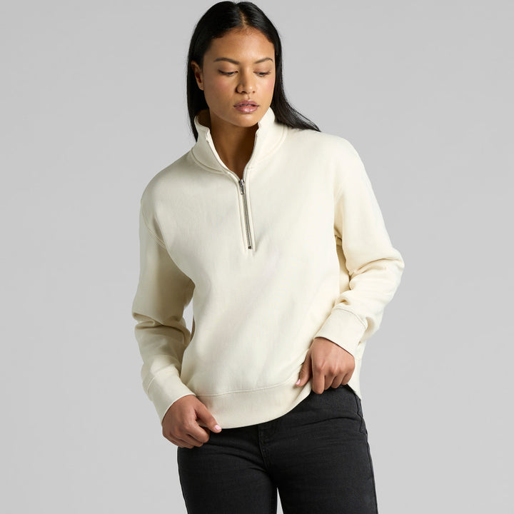 4125 - AS Colour - Women's Stencil Half Zip Crew Sweat 350gsm