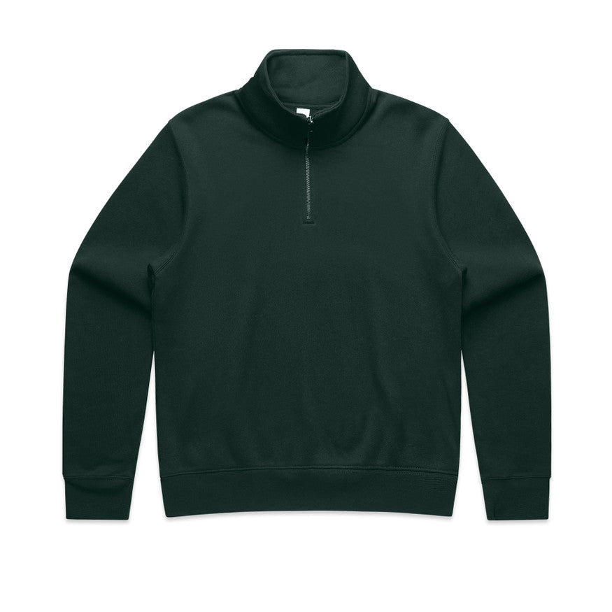 4125 - AS Colour - Women's Stencil Half Zip Crew Sweat 350gsm Pine Green
