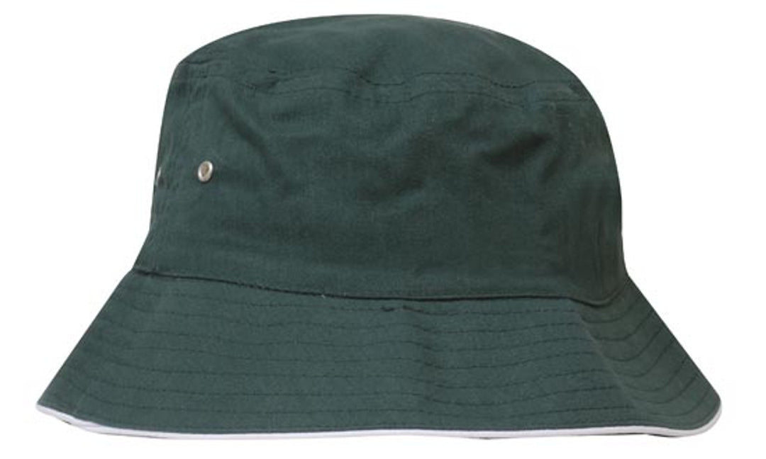4223 - Headwear - Brushed Sports Twill Bucket Hat with sandwich trim options